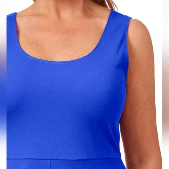NWT MSK | $79 Scoop Neck Stretch Midi Dress - Picture 6 of 7